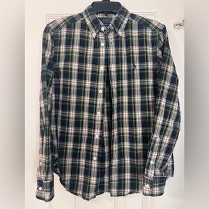 Polo Ralph Lauren Boy’s button down  Shirt - Navy and Green